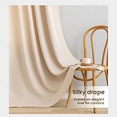 billiga Fönsterprodukter-Linnedraperier för Vardagsrum Sovrum Mörkläggnings-grommet Bundle Back Tab/Pinch Pleated Ljusblockerande Gardiner Rummet Mörkläggande 1 styck Kräm