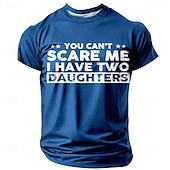 preiswerte Lustige T-Shirts für Männer-Herren T-Shirt Lustiger Vater &#039;Du kannst mir keine Angst machen ich habe zwei Töchter&#039; Grafik Kurzarm