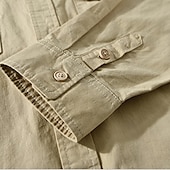 economico Camicie di lino-Per uomo Camicia Camicia di lino Camicia casual Camicia con Bottoni Camicia di cotone Semplice Vacanza Camicia hawaiana Nero Bianco Arancione Marrone Manica Lunga Bavero Primavera Autunno