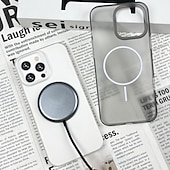 cheap iPhone Cases-Magnetic Phone Case for iPhone 16/15/14/13/12 Pro Max/Plus – Translucent PC Back Cover, MagSafe Compatible, Magnetic Adsorption, Wireless Charging Support
