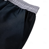 billiga Herrarnas Elite Shorts-Herr Shorts Beach Shorts Snörning Färgblock Andningsfunktion Snabb tork Knelängd Utomhus Semester Hem Semester Etnisk Stil Svart+Grå Mörkröd Elastisk