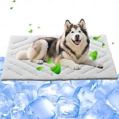 abordables Tapis de Refroidissement-Tapis rafraîchissant pour chien - lit rafraîchissant instantané pour chien &amp;chats non toxiques &amp;tapis rafraîchissant antidérapant lavable en machine pour l&#039;intérieur &amp;utilisation en voyage