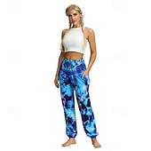 cheap Bottoms-Retro Vintage Boho 1970s Harem pants Yoga Pants Hippie Tie Dye Smocked Waist Rainbow Fancy Dress Women's Halloween Carnival Pride Parade Pride Month Festival Adults' Pants