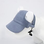 billige Solhatt-Hundebaseballcaps hund katt sommer strandhatt med ørehull justerbar valpehatt hodeplagg