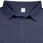 cheap Classic-Men's Shirt Linen Shirt Summer Shirt Beach Wear Sleeveless Shirt Solid Color Vacation Street Black White Green Khaki Sleeveless Shirt Collar Summer Spring Clothing Apparel Pocket