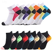 abordables Soins Personnels &amp; Santé-5 paires de chaussettes de compression courtes pour hommes et femmes, chaussettes de course à pied avec soutien de la voûte plantaire, support élastique du fascia sportif pour la salle de sport,