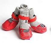 baratos Botas &amp; Protetores de Patas-Meias antiderrapantes para cães para evitar lamber as patas, sapatos para cães em pavimento quente, botas para cães pequenos, médios e grandes, botas com controle de tração &amp;protetores de patas para