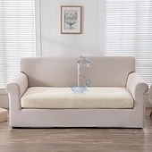 baratos Capa de Sofá-capa de almofada de assento de sofá elástico, capa de sofá mágica bordô sofá poltrona loveseat 4 ou 3 lugares cinza preto vermelho macio durável lavável