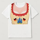 olcso pólók-Októberi fesztivál Dirndl nyomtatás Póló bajor München Német Grafikus Kompatibilitás Női Felnőttek Októberi fesztivál 3D nyomtatás Alkalmi / Napi