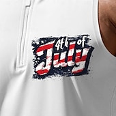 cheap Tank Tops-Men&#039;s Tank Top Vest Undershirt Sleeveless Shirt Sleeveless Crew Neck Round V Neck Summer Graphic Plain Independence Day Fashion Classic Athleisure Quick Dry Street Casual Sports White Red Blue Top
