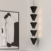 economico Luci a sospensione-Lampada a sospensione a LED moderna, lampada da comodino nera, 17*85 cm, design lineare, finiture in metallo verniciato, moderna, 220-240 V, 110-120 V
