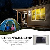 baratos Candeeiros Luzes de Exterior-Luminária de parede solar externa de aço inoxidável 6led, à prova d&#039;água, para varanda, pátio, pátio, cerca, decoração noturna, fácil instalação, decoração de jardim, luminária de parede solar externa