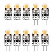 זול נורות דו-פיניות לד-נורות לד G4 AC/DC12V-24V 2W ניתן לעמעום נורת G4 דו-פינית T3 JC בבסיס שווה ערך לנורת הלוגן G4 של 20W לבן לבן חם לנברשת קריסטל 10 יחידות