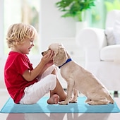 abordables Tapis de Refroidissement-Tapis rafraîchissant pour chien - lit rafraîchissant instantané pour chien &amp;chats non toxiques &amp;tapis rafraîchissant antidérapant lavable en machine pour l&#039;intérieur &amp;utilisation en voyage