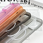 cheap iPhone Cases-Magnetic Phone Case for iPhone 16/15/14/13/12 Pro Max/Plus – Translucent PC Back Cover, MagSafe Compatible, Magnetic Adsorption, Wireless Charging Support