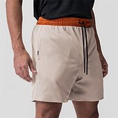 cheap Casual Shorts-Men&#039;s Basketball Shorts Casual Shorts Mesh Shorts Pocket Drawstring Elastic Waist Plain Breathable Quick Dry Short Outdoor Vacation Sport Casual Black Beige