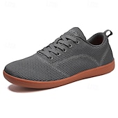 cheap Men&#039;s Sneakers-Men&#039;s White Knit Sneakers with Bright Orange Sole – Breathable Casual Shoes for Running, Outdoor Activities and Urban Style