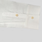 preiswerte Urlaub-Herren Hemd Leinenhemd Guayabera Hemd Sommerhemd Strandhemd Knopfhemd Einfach Urlaub Lässig Weiß Langarm Kragen Sommer Frühling &amp; Sommer Bekleidung Tasche