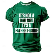 economico Magliette divertenti da uomo-Per uomo Gergo divertente padre Maglietta Manica Corta maglietta Stampa 3D Girocollo Camicia Moda Quotidiano Essenziale Streetwear Casuale Quotidiano Nero Rosso Blu Estate Primavera Abbigliamento S M