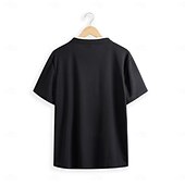 baratos Polo Clássico Masculino-Homens Camisa com gola listrada Manga Curta Decote V Com Recorte Verão Primavera Tecido Moda Básico Moderno Botões duas peças falsas Rua Casual Diário Preto Branco Azul Marinha Top Tee para Homens