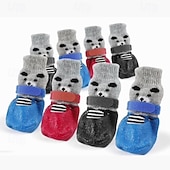 baratos Botas &amp; Protetores de Patas-Meias antiderrapantes para cães para evitar lamber as patas, sapatos para cães em pavimento quente, botas para cães pequenos, médios e grandes, botas com controle de tração &amp;protetores de patas para