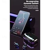 رخيصةأون سماعات لاسلكية ستيريو TWS-سماعات T11 TWS اللاسلكية داخل الأذن بلوتوث 5.0 - سماعات رياضية للألعاب مع ميكروفون، شاشة LED، علبة شحن