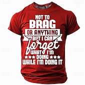 preiswerte Lustige T-Shirts für Männer-Herren Lustiger Slang T Shirt Kurzarm T-Shirt 3D-Druck Rundhalsausschnitt Hemd Mode Täglich Basic Straße Lässig Täglich Schwarz Rote Blau Sommer Frühling Bekleidung S M L XL XXL XXXL