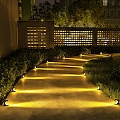 voordelige Grondlichten-4 stuks buitenzonnestapverlichting voor binnentuin, sfeerverlichting voor op het terras, waterdichte verlichting voor tuinpaden en decoratie
