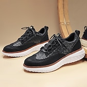 economico Sneakers Casual-scarpe da ginnastica da uomo blu in maglia con lacci, design elegante e suola ammortizzata per camminare, correre e l'uso quotidiano
