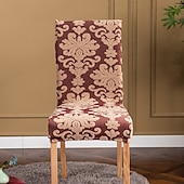 abordables Funda para silla de comedor-Funda para silla de comedor para el hogar, de tela polar, elástica, para el asiento