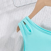 cheap Casual Dresses-2 Pieces Kids Girls' Color Block Off Shoulder Tank &amp; Pants Set Sleeveless Daily School 7-13 Years Summer Blue