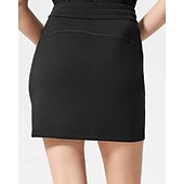 baratos Saias e Skorts Femininos-Aberto dos EUA Mulheres Cor Sólida Saia de tênis Com Cordão Pavio Humido Respirável Tênis Golfe Pickleball Preto Branco Rosa claro Roupas de tênis