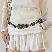 levne pás-Dámské Pás Slitina Vodní modrá Do pasu ulice Denní vícebarevný