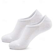billiga herrstrumpor-Herr 4 Par Multipack Socka Löparstrumpor Vardagliga strumpor Svart Vit Färg Färgblock Semester Sport &amp; Utomhus Dagligen Grundläggande Medium Vår Höst Mode Ledigt