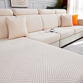 abordables Funda de sofá-Funda de cojín elástica para sofá, funda elástica para sillón seccional, sofá de dos plazas, 4 o 3 plazas, forma de L, sólida, suave, duradera, lavable