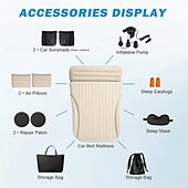 abordables Fundas de asiento para coche-Colchón inflable para coche con bomba para SUV, minivan, MPV, viajes por carretera
