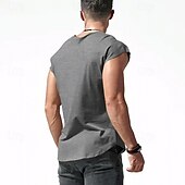 economico Canotte da palestra-Per uomo Canotta Maglietta smanicata Canottiera Maglietta senza maniche Senza Maniche Girocollo Estate Lettera Moda Designer Essenziale Stampato Vacanza Streetwear Uscire Nero Bianco Rosso Maglietta