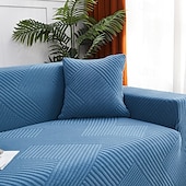 preiswerte Sofabezug-Stretch-Sofabezug, Schonbezug, Jacquard, elastisch, Sofagarnitur, Sessel, Loveseat, 4- oder 3-Sitzer, L-Form, grau, botanische Pflanzen, weich, strapazierfähig, waschbar