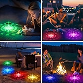 cheap Underwater Lights-2 Pcs Underwater Lights Floating Pool Light Solar LED Color Changing Light IP67 Waterproof  for Outdoor Hot Spring Ponds Gardens and Hot Tub Fountain Lights at SPA Parties