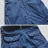 economico All&amp;#39;aperto-Per uomo Pantaloncini cargo Shorts Pantaloncini Estivi Multi-tasche Tasca con Patta Semplice Comodità Indossabile Lunghezza al ginocchio All&#039;aperto Sport Quotidiano Moda Casual Nero Rosso