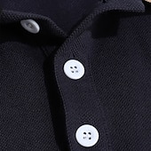 preiswerte Klassisches Poloshirt für Herren-Herren Baumwoll-Poloshirt Golfshirt Geschäft Revers Kurzarm Mode Basic Farbblock Patchwork Bestickt Sommer Weinrot Schwarz Grün aschgrau Dunkel Blau Hellblau Baumwoll-Poloshirt