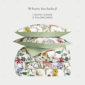 cheap 100% Cotton-Flowers Duvet Cover 100% Cotton Full Size Bedding Set Bed Sets Quilt Cover Soft Lightweight Comforter Cover with 2 Pillowcases for All Season