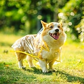 お買い得  レインコート-ペット犬用レインコート防水ジャケット犬用レインポンチョポータブルレインコート通気性軽量通気性軽量小型中型犬に適しています