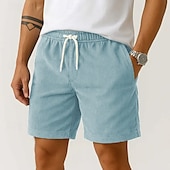 economico Pantaloncini casual-Per uomo Shorts Pantaloncini Estivi Pantaloncini casual Pantaloncini di velluto a coste Tasca Coulisse Elastico in vita Semplice Comodità Traspirante Corto All&#039;aperto Vacanza Canotta sportiva Casual