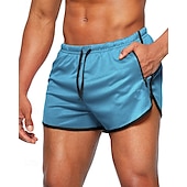 baratos shorts ativos masculinos-Homens calções atléticos Calção Shorts de Corrida Shorts de Academia Esporte Diário Secagem Rápida Alta elasticidade Confortável Bolsos Com Cordão Cintura elástica Tecido Curto Ginástica Casual