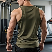 cheap Tank Tops-Men&#039;s Tank Top Vest Top Undershirt Sleeveless Shirt Sleeveless Crew Neck Summer Plain Fashion Designer Basic Classic Vacation Street Going out Black White Wine Top Tee for Men