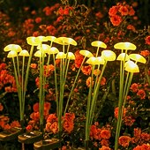 Χαμηλού Κόστους Διαδρομές και φανάρια-2 τεμάχια ηλιακό φως μανιταριών για μονοπάτι εξωτερικού χώρου, φως γκαζόν, αδιάβροχο, φως κήπου, σπίτι, αυλή, κάμπινγκ, διακοπές, διακόσμηση τοπίου, φως