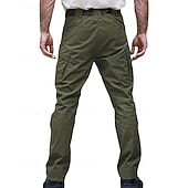 cheap Cargo Pants-Men's Cargo Pants Tactical Pants Trousers Buttons Multi Pocket Plain Wearable Outdoor Daily Camping &amp; Hiking Fashion Classic Black Army Green