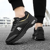cheap Men&#039;s Sneakers-Men&#039;s White and Grey Running Sneakers with Breathable Upper and Air Cushion - Sporty, Comfortable, Perfect for Running, Gym and Outdoor Activities
