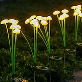 Χαμηλού Κόστους Διαδρομές και φανάρια-2 τεμάχια ηλιακό φως μανιταριών για μονοπάτι εξωτερικού χώρου, φως γκαζόν, αδιάβροχο, φως κήπου, σπίτι, αυλή, κάμπινγκ, διακοπές, διακόσμηση τοπίου, φως